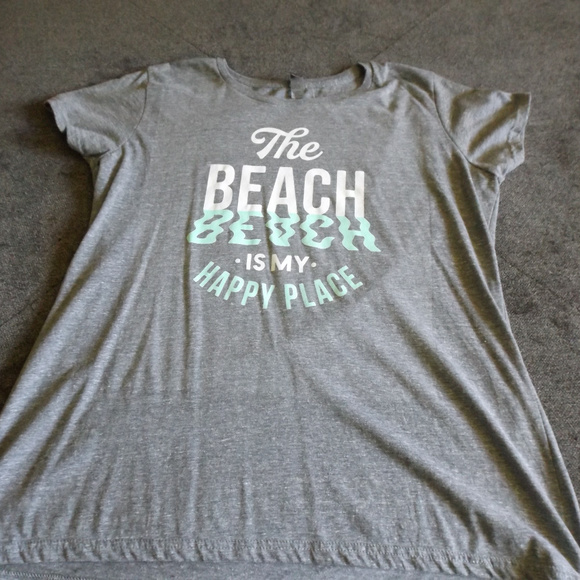 Instant Message Tops - Gray Beachy shirt